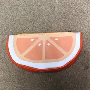 Orange slice makeup bag